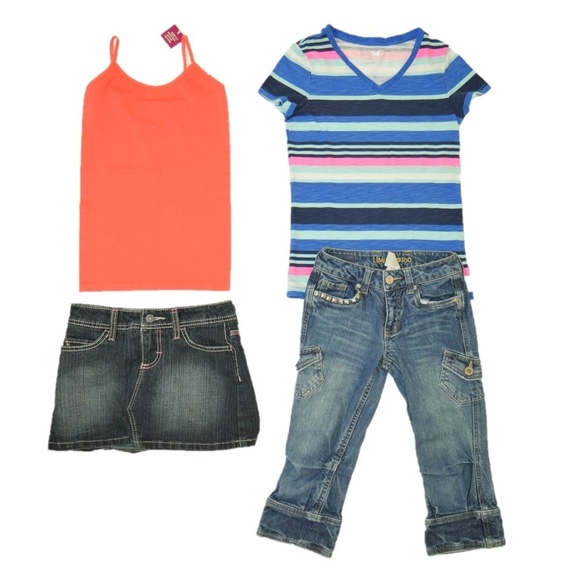 Girls Size 7-8 Back to School Summer Outfits Lot - Picture 4 of 8